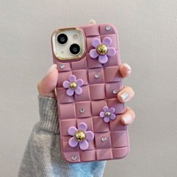 Coques de téléphone en TPU PC antichoc à fleurs fantaisie pour 15 14 Pro Max 13 12 11 XS X XR 7 8 Plus