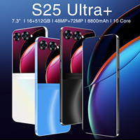 Meilleure Vente S25 Ultra 5G Smartphone Android 16+512Go Haute Qualité Débloqué Vente Directe Usine Appareil Photo Ultra Haute Définition