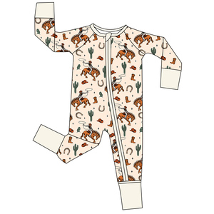 Mono de una pieza con cremallera para bebés y niños pequeños, estilo <span class=keywords><strong>vaquero</strong></span> occidental, para recién nacidos, venta al por mayor - Product Image 5
