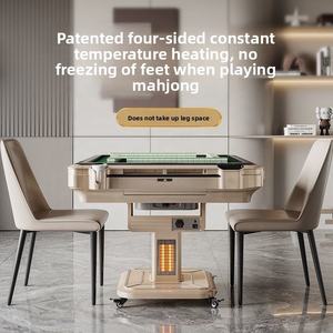 Machine à Mahjong Automatique Pliable de Luxe Moderne Or Champagne, Qualité Professionnelle, Silencieuse, Chauffage sur Quatre Côtés pour MJ - Meilleures Ventes - Product Image 2