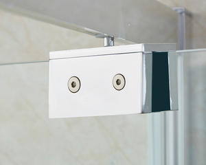 Kamar Mandi <span class=keywords><strong>Shower</strong></span> Enclosure dengan Pintu Pivot Kaca Tempered Bening Berkualitas Tinggi 6MM, Sistem Soft-Closing - Product Image 3