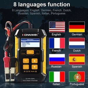 KONNWEI — détecteur de batterie <span class=keywords><strong>Automobile</strong></span> KW510, testeur de charge, réparation avec différentes prises, alimentation électrique - Product Image 3