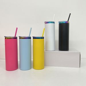 Gobelet isotherme à double paroi gravé au laser, plusieurs couleurs, finition miroir cuivre arc-en-ciel, 20 oz, modèle mince - Product Image 4