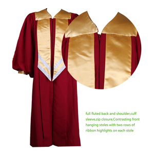 Abito da coro opaco Unisex per battesimo chiesa officiante conferma abito di laurea Priestley per la scuola - Product Image 3