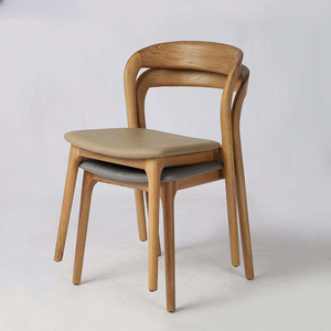 Silla de Comedor de Madera Maciza Apilable de Alta Calidad para Exteriores, Moderna, para Sala de Estar, <span class=keywords><strong>Restaurante</strong></span>, Cafetería - Product Image 1