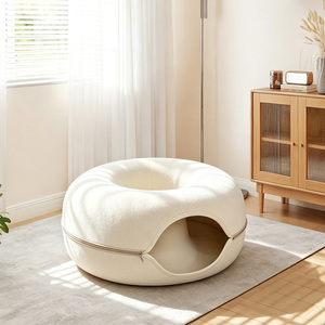 Túnel para Gatos Personalizado con Forma de Donut, Interactivo, con Cierre Desmontable, de Fieltro Natural Ecológico, Forma Ovalada, Estilo Art <span class=keywords><strong>Deco</strong></span> para el Hogar - Product Image 2