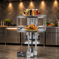 Otel Kullanımı 3m 4m Mini Servis Kaldırma Ekipmanı Dumbwaiter Restoran Servis Asansörü Mutfak