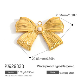 Pendentif en acier inoxydable plaqué or PVD, motifs cœur, étoile, soleil, pistolet, chien, résistant au ternissement et à l'eau - Product Image 3