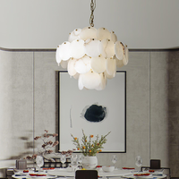 Lampes suspendues en verre vintage, lustre, lampe de plafond, style français, pour chambre à coucher, salon, îlot de cuisine