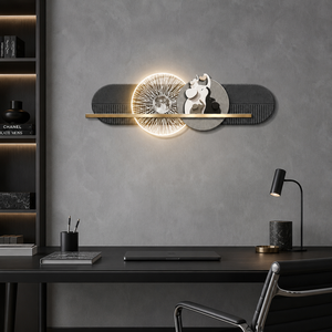 Lampe murale décorative LED Moon Art Relief, série Rhythmic Art, pour salon de luxe, couloir, entrée, ambiance lumineuse - Product Image 4