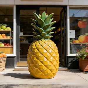 Изготовленные на заказ скульптуры фруктов в натуральную величину из стекловолокна, подходящие для наружной выкладки и декорации в фруктовых магазинах и супермаркетах - Product Image 3