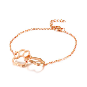 Collar con huella de pata de Mascota para mujer y niña, colgante de corazón de amor de perro y gato, joyería de alta calidad, G1651 - Product Image 5