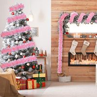 Guirlande de Noël décorative en tinsel non éclairée, torsadée et souple, pour porte d'entrée, cheminée, intérieur, extérieur, maison de vacances