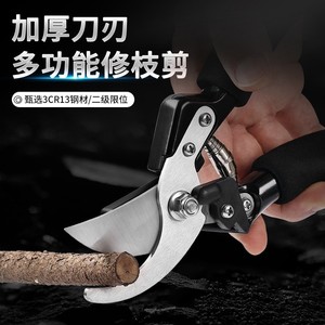 Garden Shears Stainless Steel 56mm Blade 205mm Length For Pruning Fruit Trees And Grafting <b>Tools</b> - Product Image 4