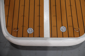 Ponton gonflable en forme de Y sur mesure avec surface en teck pour bateaux et jet-skis - Product Image 6