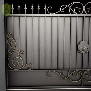 Porte coulissante électrique en fer forgé pour jardins, <span class=keywords><strong>portail</strong></span> de garage à <span class=keywords><strong>ouverture</strong></span> battante pour villas - Product Image 6