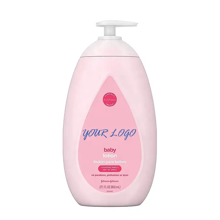 YANMEI Custom LOGO Moisturizing Pink Baby Lotion with Coconut Oil Hypoallergenic Dermatologist-Tested