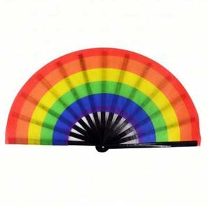 Abanicos Plegables de Bambú Grandes de 33 cm, Duraderos, Negros, Estilo Tradicional, con Logotipo Personalizado Impreso para Fiestas y Bailes - Product Image 5