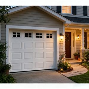 Porte de garage verticale intelligente à double vitrage isolé en alliage d'aluminium de luxe moderne avec capteur à distance - Product Image 3