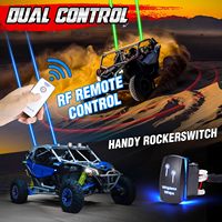 Télécommande couleur RGBW et interrupteur à bascule Antenne sans fil Led Whip Pod Kit d'éclairage pour UTV ATV
