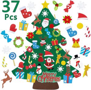 Árbol de Navidad de Fieltro DAMAI para Manualidades con Pegatinas para Niños, Decoración Navideña para el Hogar, Adornos Navideños para Regalos de Navidad y Año Nuevo - Product Image 6