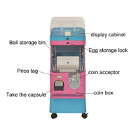 Distributeur de jouets en capsules réglable, machine à capsules, distributeur de jouets, machine à pièces de monnaie, machine à gachapon avec vitrine