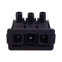 Konektor Steker Jantan BELEKS 3 Pin 3P, Casing Nilon Tahan Api, 16A 250V, untuk Peralatan Rumah Tangga dan Perkakas Listrik