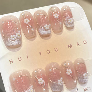 منتجات فن الأظافر اليدوية عالية الجودة بتصميم شجرة الخوخ الأنيق لتطبيقها على الأصابع، جمال كامل التطور على العرض - Product Image 4