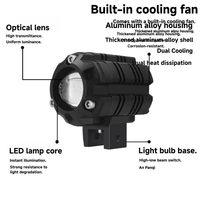 YD Moto LED Phare Projecteur Lentille Moto Conduite Projecteurs Jaune Blanc Double Couleur ANTIBROUILLARD Rénovation