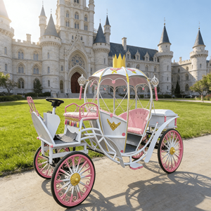 Calèche électrique royale à chevaux à vendre – Calèche de mariage de luxe avec remorque - Product Image 6