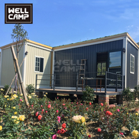WELLCAMP Villa Contenedor Prefabricada Tipo L, Casa Desmontable de 3 o 2 Dormitorios, Fabricante para Hoteles y Resorts en Filipinas e India, en Venta