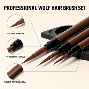 Pinceau professionnel <span class=keywords><strong>en</strong></span> poils de belette pour la peinture chinoise Gongbi, idéal pour les contours de fleurs et de figures, pinceaux d'artiste pour <span class=keywords><strong>aquarelle</strong></span> - Product Image 2