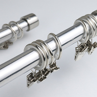 Ensemble de tringle à rideau double de 19mm pour la promotion de la décoration intérieure avec le meilleur prix poteaux à rideaux en métal, pistes et accessoires en alliage d'aluminium