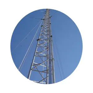 galvanised long distance steel lattice 15-20km wifi range gsm antenna high mast telecom communication 3 legs tube tower