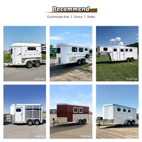 JINLIJING Personnalisé Nouveau Cheval Remorque Vintage Mobile Bar Bière Camion Glace Chariot Rue Restauration Remorque Alimentaire pour Fête