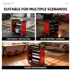 Chariot à outils à 3 niveaux en acier laminé à froid, fabrication professionnelle, faible coût, service personnalisé, chariot utilitaire pour atelier et garage - Product Image 5
