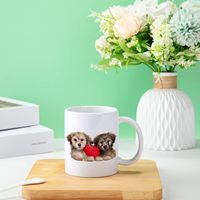 Tasses à café personnalisées DIY de 11 oz, blanches, en céramique, avec revêtement céramique, pour cadeaux d'art de remise de diplôme, artisanat DIY