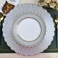 Assiette de service ronde de style rétro européen, d'origine chinoise, assiette décorative pour fruits, assiette de mariage, assiette de présentation pour hôtel