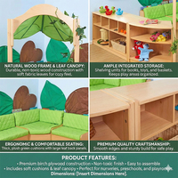 Ensemble de Mobilier en Bois Montessori pour Crèche et Maternelle avec Rangement à Armoire pour Centre de Garde d'Enfants