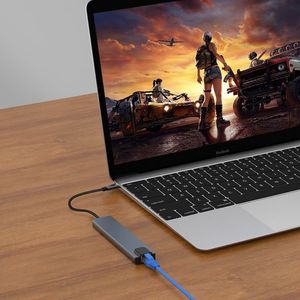 <span class=keywords><strong>Adaptateur</strong></span> Ethernet Gigabit Type-C 8-en-1 vers convertisseur 4K, extenseur multi-ports <span class=keywords><strong>USB</strong></span> 3.0, station d'accueil HD - Product Image 4