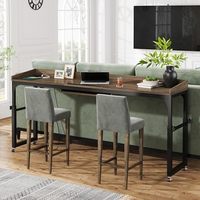 Table de chevet sur roulettes, hauteur réglable, bureau mobile portable avec prises de courant et ports USB pour lit Queen, support inclinable