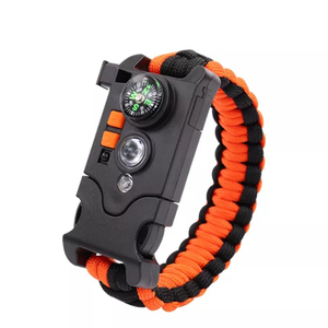 Công Cụ Ngoài Trời còi Mini la bàn Led đèn pin đá lửa dù dây đeo cổ tay Vòng đeo tay cho cắm trại thăm dò - Product Image 4