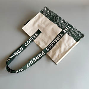 Sac en toile imprimé à l'écran personnalisé en gros, taille moyenne, grande capacité, sac d'épicerie, design coloré, sac fourre-tout de supermarché - Product Image 2