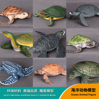 Vente en gros de figurines d'animaux marins en PVC solide, modèles de pingouins et de crabes, jouets de simulation