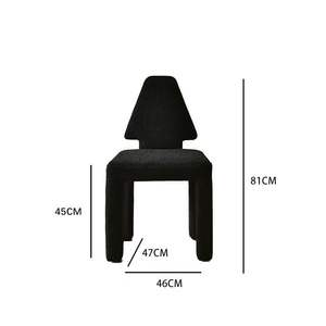 Fundas de silla de escritorio de oficina de tela de terciopelo negro de alta calidad de diseño italiano para muebles del hogar estilo contemporáneo para sala de estar - Product Image 6