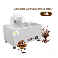 Machine électrique de gâchage de chocolat de machine de pot de fondant de chocolat d'acier inoxydable 6L-14L commercial avec la roue rotative automatique