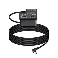 Kit de câblage direct OBD vers Type-C, câble d'alimentation OBD II 12V-24V vers 5V 3A pour caméra embarquée avec protection contre les basses tensions