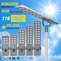 Dernier modèle de lampadaire extérieur étanche IP66 40W 60W 80W 100W 120W, corps en aluminium, SMD tout-en-un, éclairage solaire LED pour rue