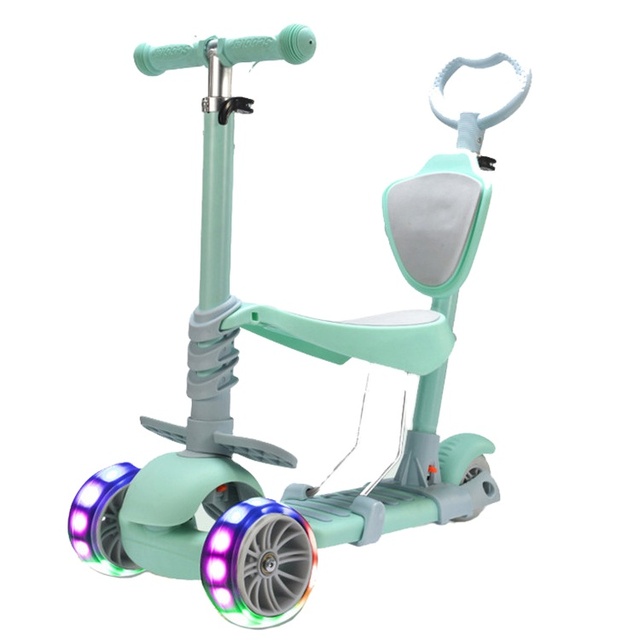 New Foot Kick Scooty Baby Toy Patinete Infantil 3 in 1 3 Wheel Swing Ride on Kids Scooters for Kids Children with Led Light