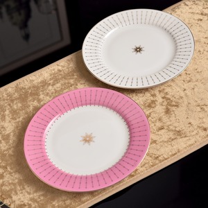 Factory Wholesale Modern Luxury Bone China <b>Dinnerware</b> Set Scenic Pattern 6-Piece Dishwasher Safe with Gift Box and Utensils Kit - Product Image 4